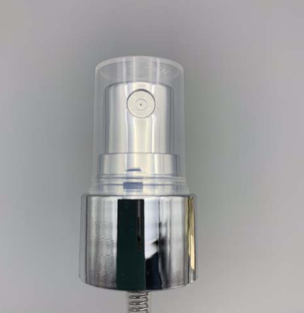 18/20/24/28 perfume spray pump with electro-aluminized middle ring electroplated matte gold and matte silver spray nozzle