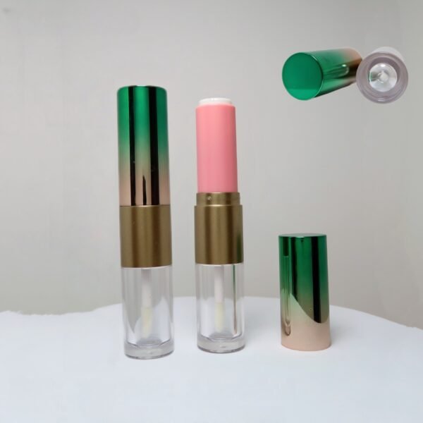 Round tube double-ended lipstick tube lip gloss tubelip color tube lip oil tube lipstick raincoat empty tube packaging materialdouble-ended concealer tube