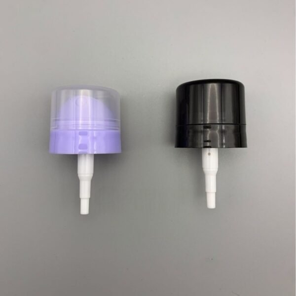 32 Baby spray pump for sunscreen and isolation products with a flat head and round cover Also suitable as a pressing spray nozzle for perfume and toner