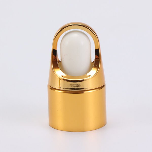 Electroplated aluminum flower basket ring in gold and silver colors all-plastic hanging basket with rubber head essential oil bottle cap