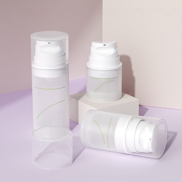 Airless Bottle PP frosted a 30ml essence dispensing bottle Also available are 50-100ml snap-on cosmetic lotion bottles