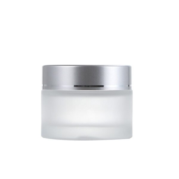 Jar 10g 15g 30g 100g Glass Silver Trim Round Cosmetics Packaging